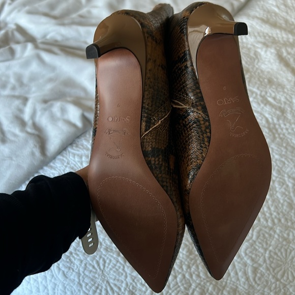 Franco Sarto Brown Snakeskin Pattern Women Boots - Picture 10 of 11